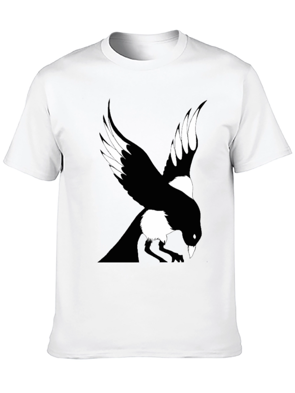 Raven Graphic Tee - Mens Black Crew Neck T-Shirt