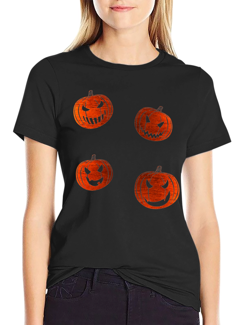 Halloween Pumpkin Face T-Shirt - Spooky Season