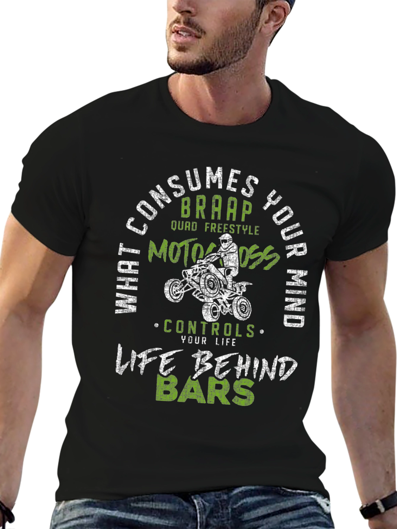 ATV Motocross Graphic T-Shirt - Life Behind Bars