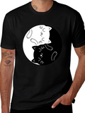 Yin Yang Cats Graphic T-Shirt