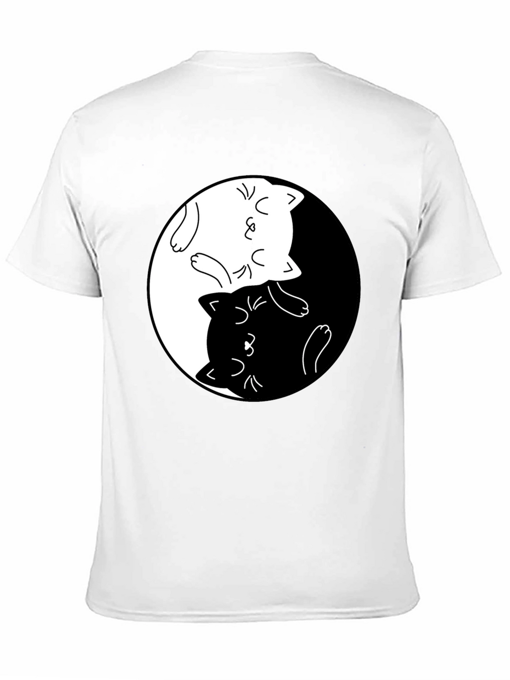 Yin Yang Cats Graphic T-Shirt