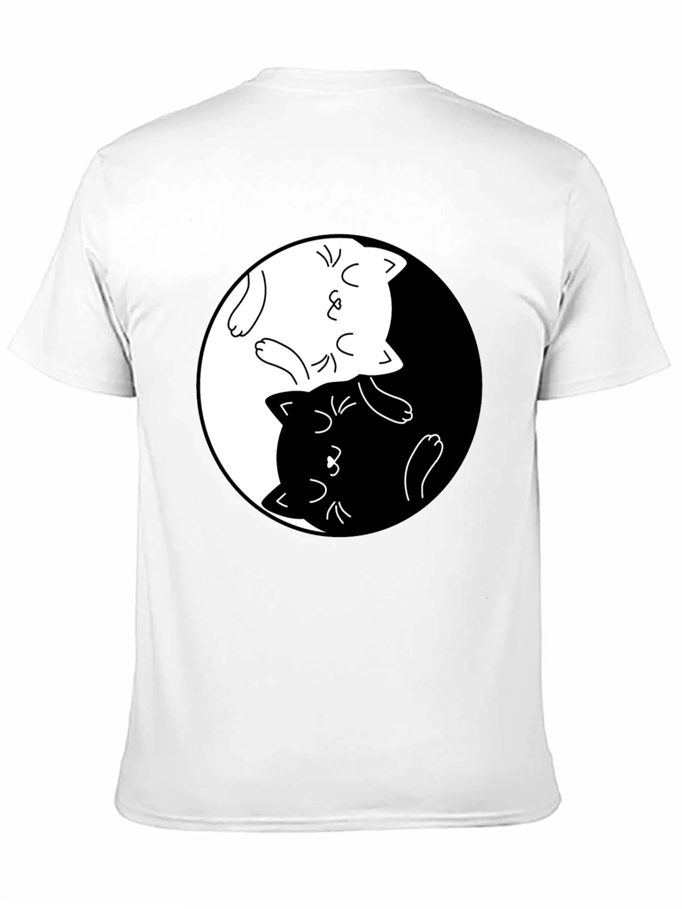 Yin Yang Cats Graphic T-Shirt