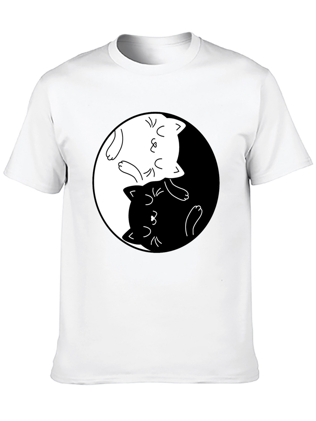 Yin Yang Cats Graphic T-Shirt