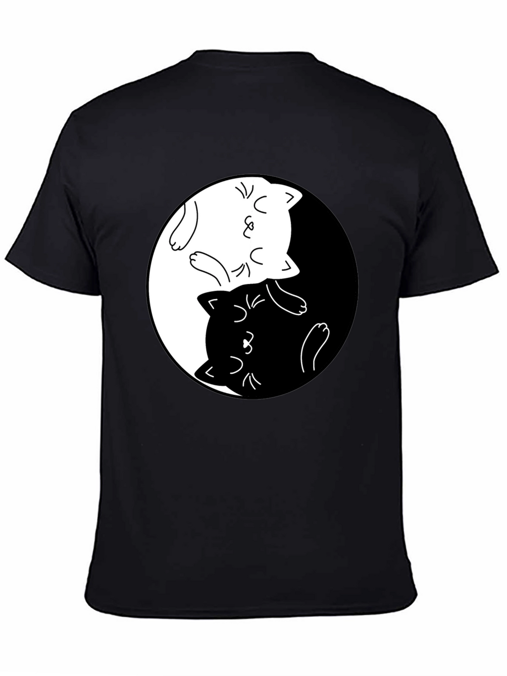 Yin Yang Cats Graphic T-Shirt
