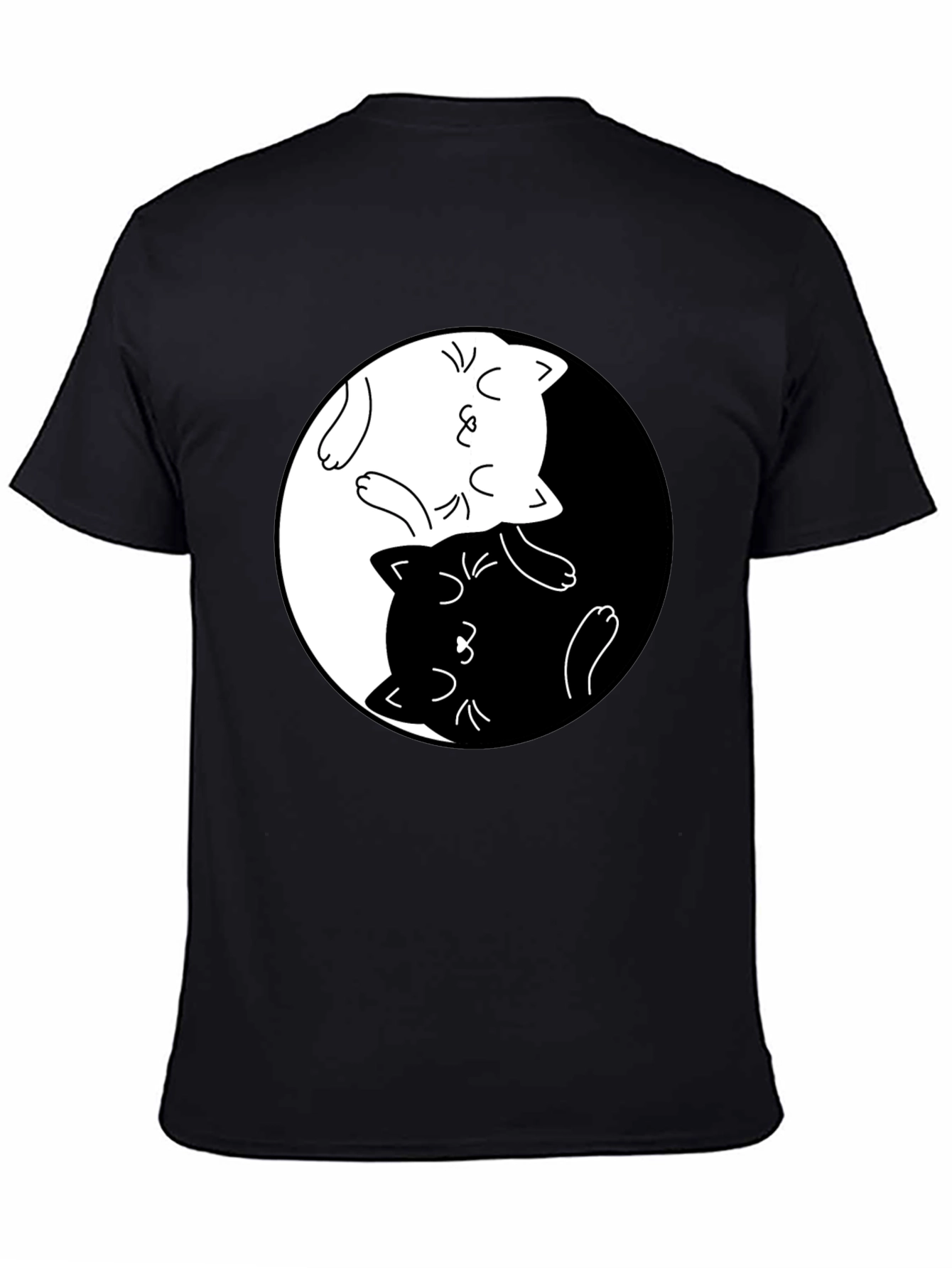 Yin Yang Cats Graphic T-Shirt