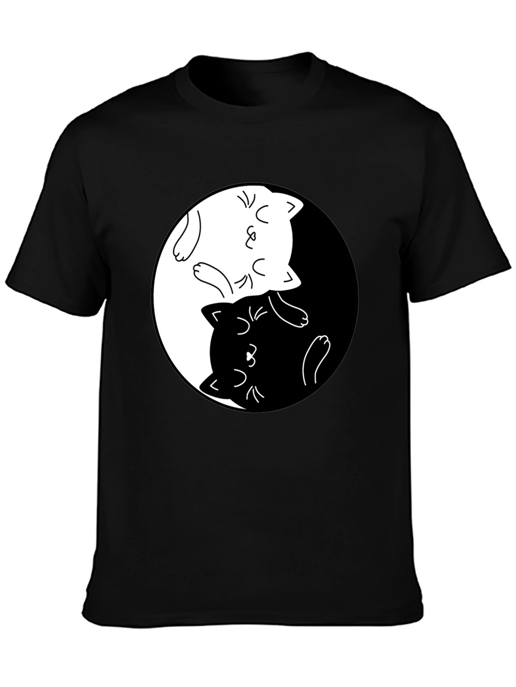 Yin Yang Cats Graphic T-Shirt
