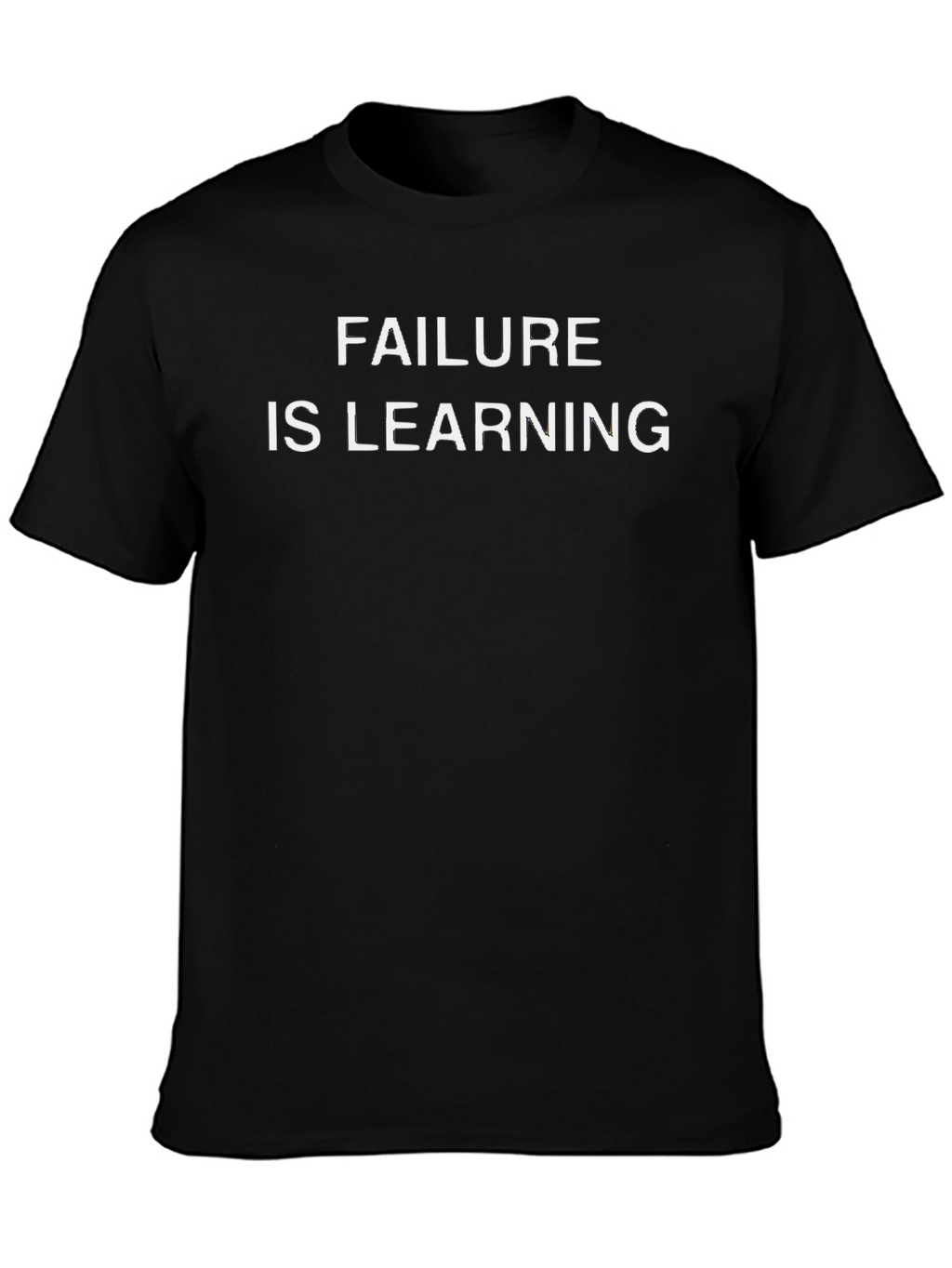 Failure Is Learning Graphic Tee - Black Cotton Shirt