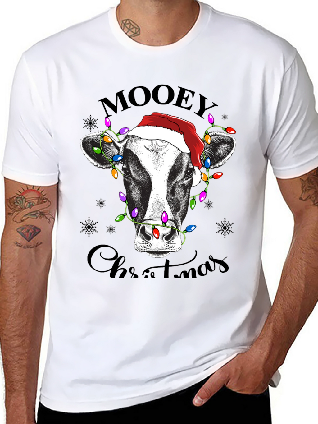 Moovey Christmas Cow Graphic Tee