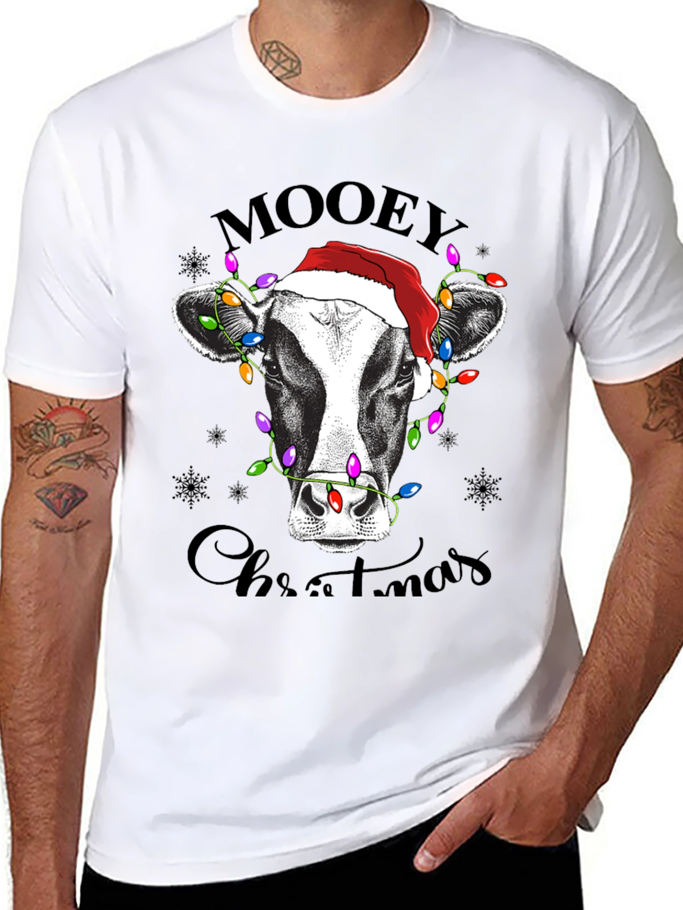 Moovey Christmas Cow Graphic Tee