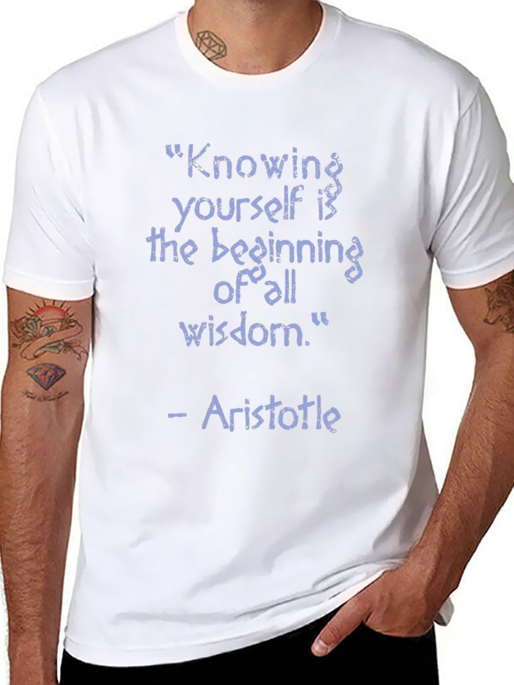 Aristotle Wisdom Quote T-Shirt - Knowing Yourself