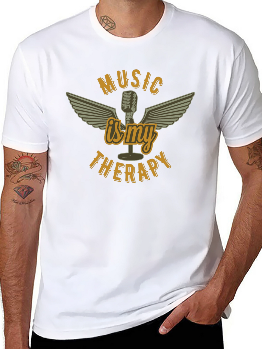 Music Is My Therapy Graphic T-Shirt