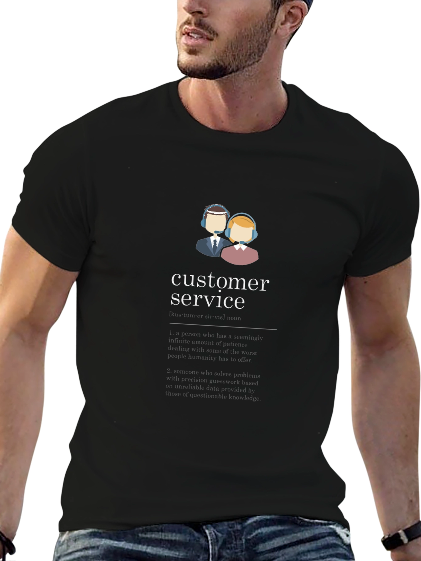 Customer Service Graphic T-Shirt