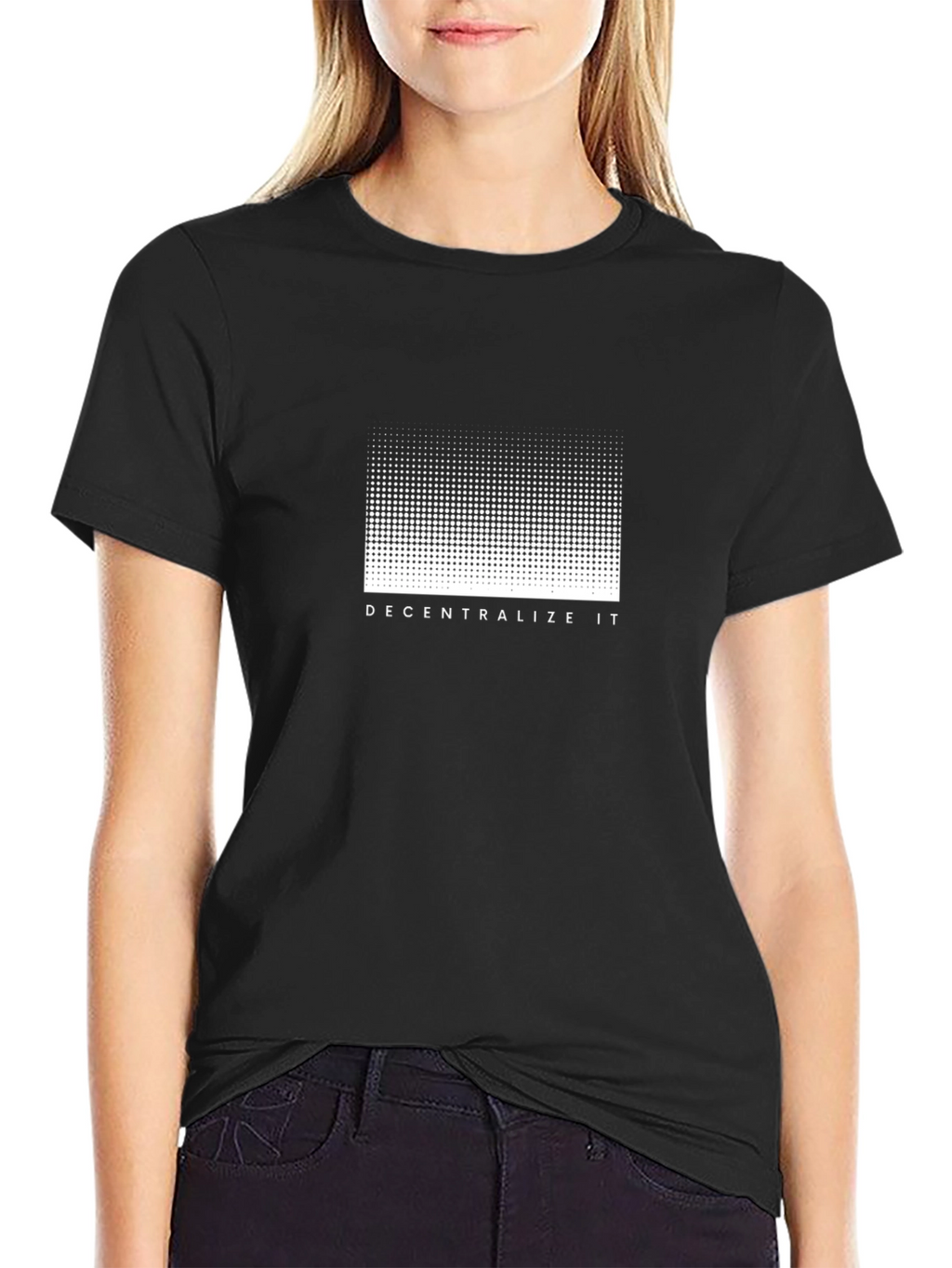 Decentralize It Graphic Tee - Modern Black T-Shirt
