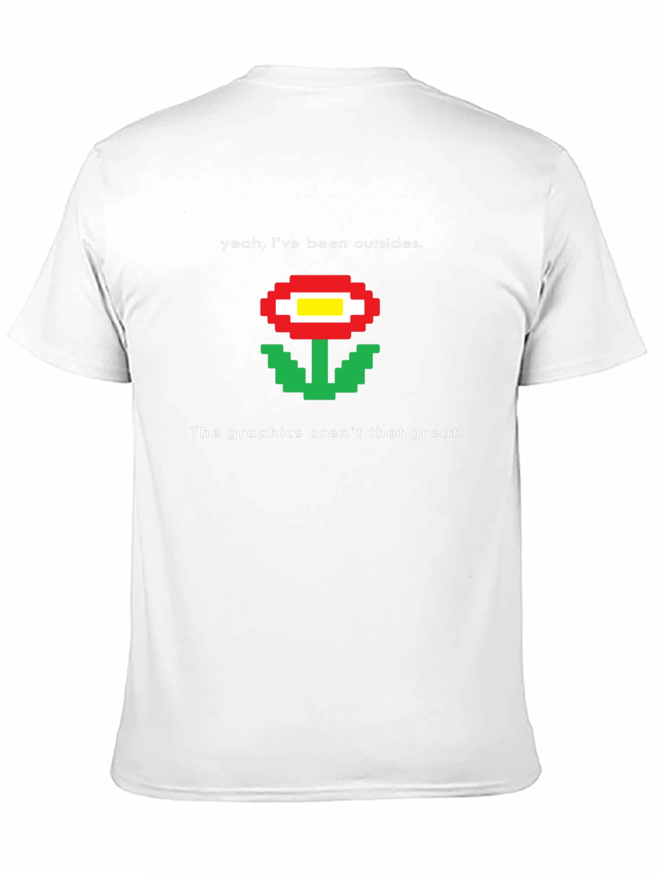 Retro Gaming T-Shirt - Pixel Flower Graphic Tee