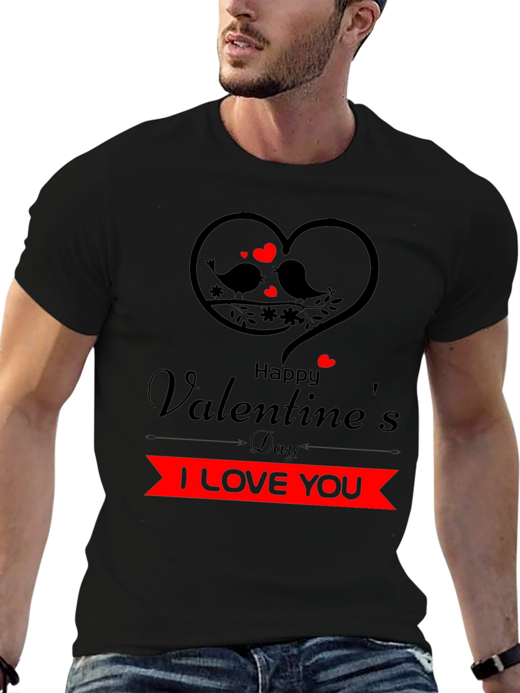 Valentines Day I Love You Graphic Tee