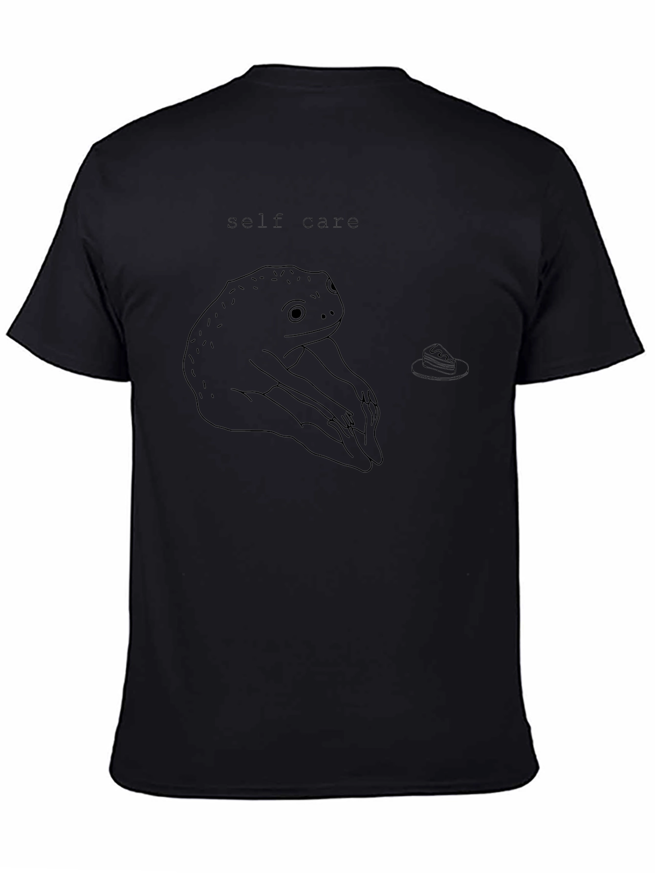 Self Care Frog Graphic Tee - Black T-Shirt
