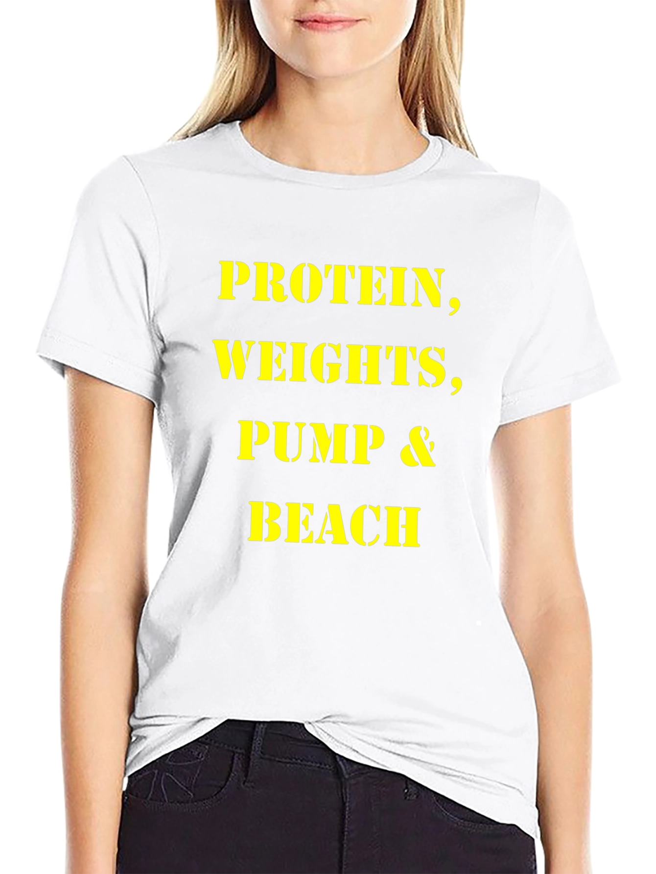 Protein Weights Pump Beach Mens T-Shirt