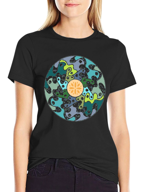 Abstract Art T-Shirt - Stylish Black Cotton Tee