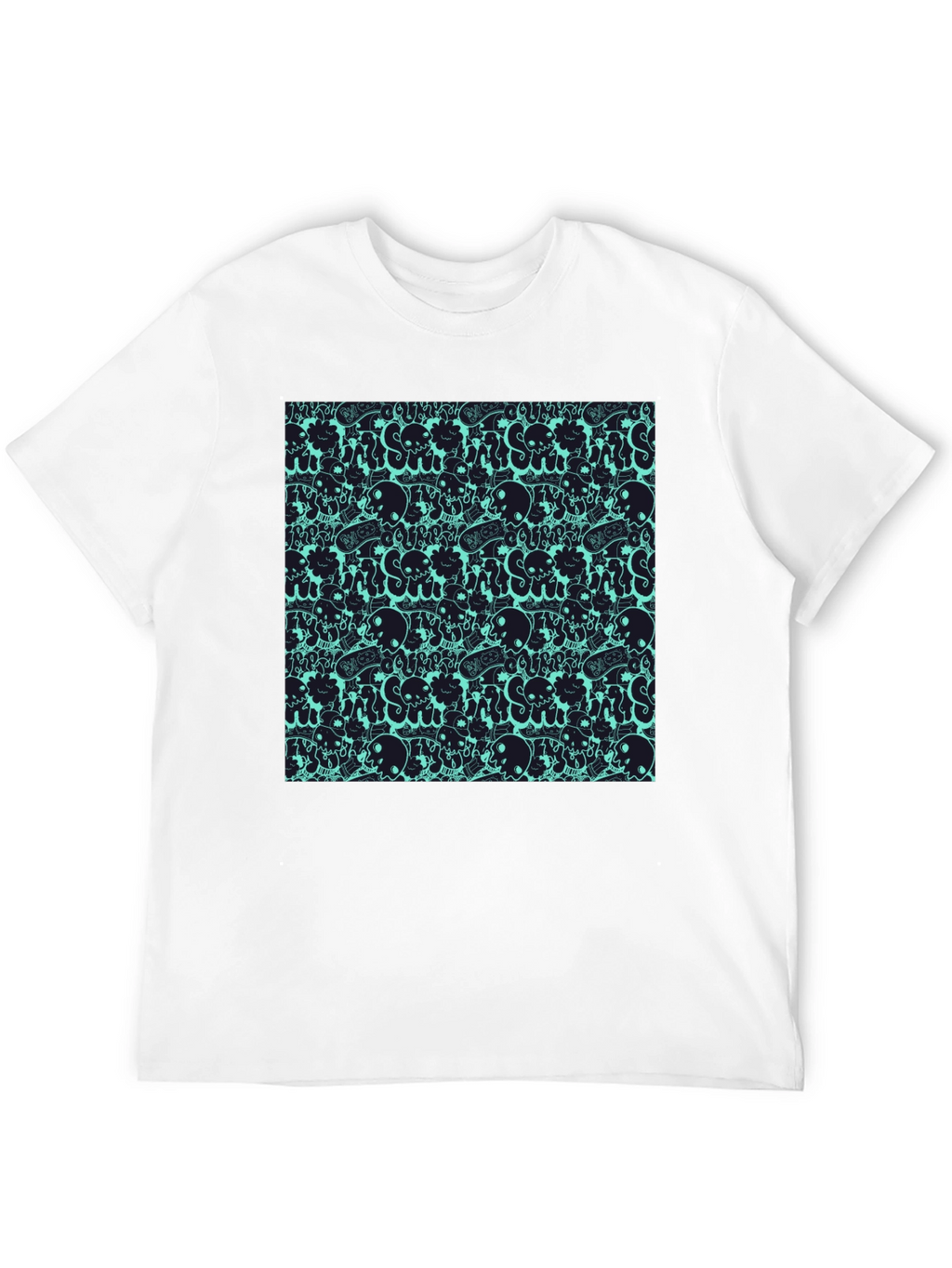 Skull Pattern Black T-Shirt