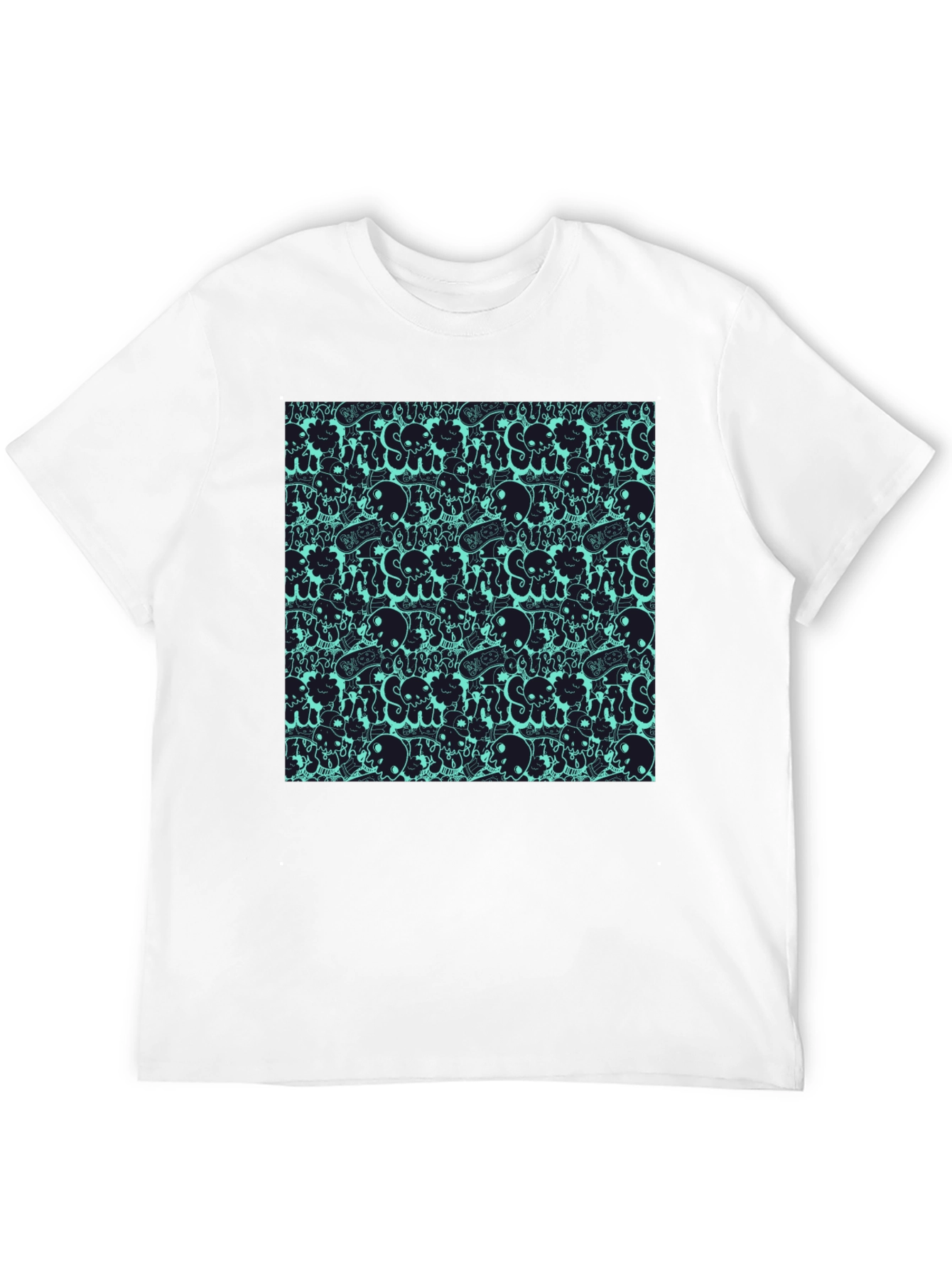 Skull Pattern Black T-Shirt