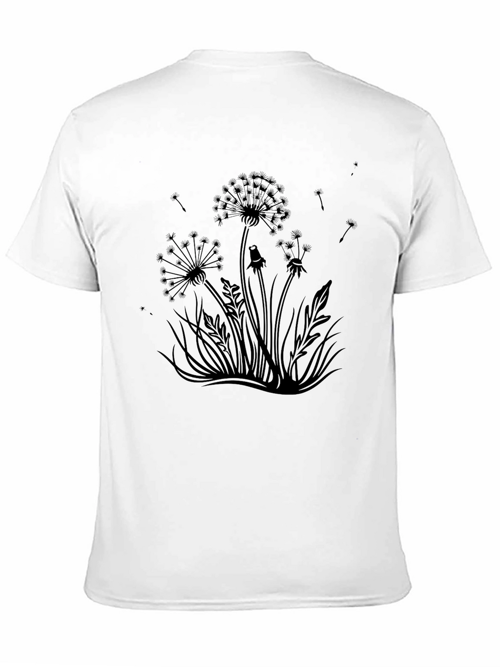 Dandelion Graphic Black T-Shirt