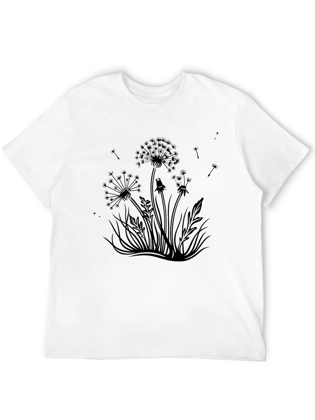 Dandelion Graphic Black T-Shirt