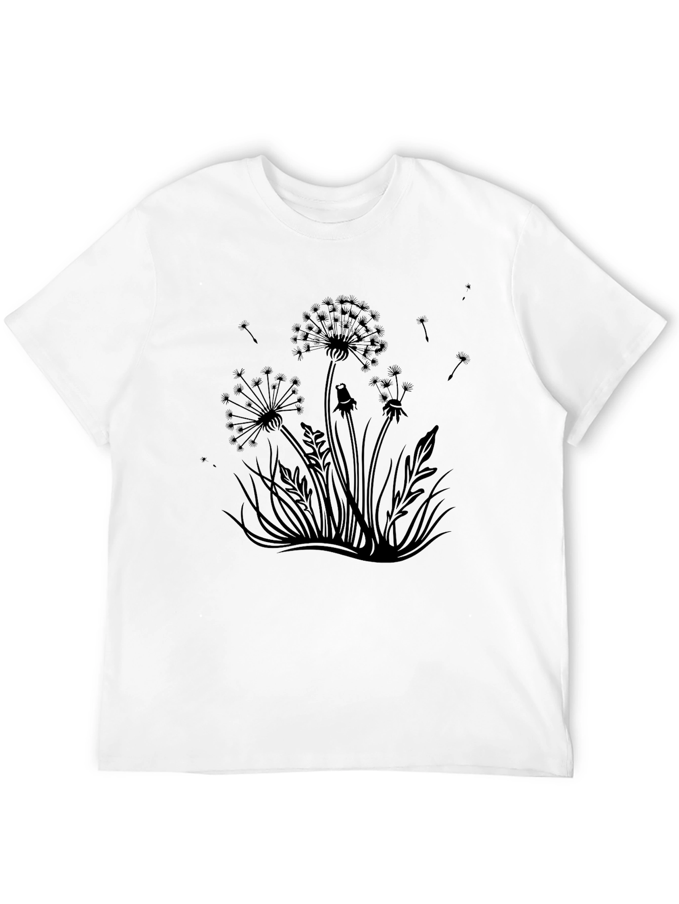 Dandelion Graphic Black T-Shirt