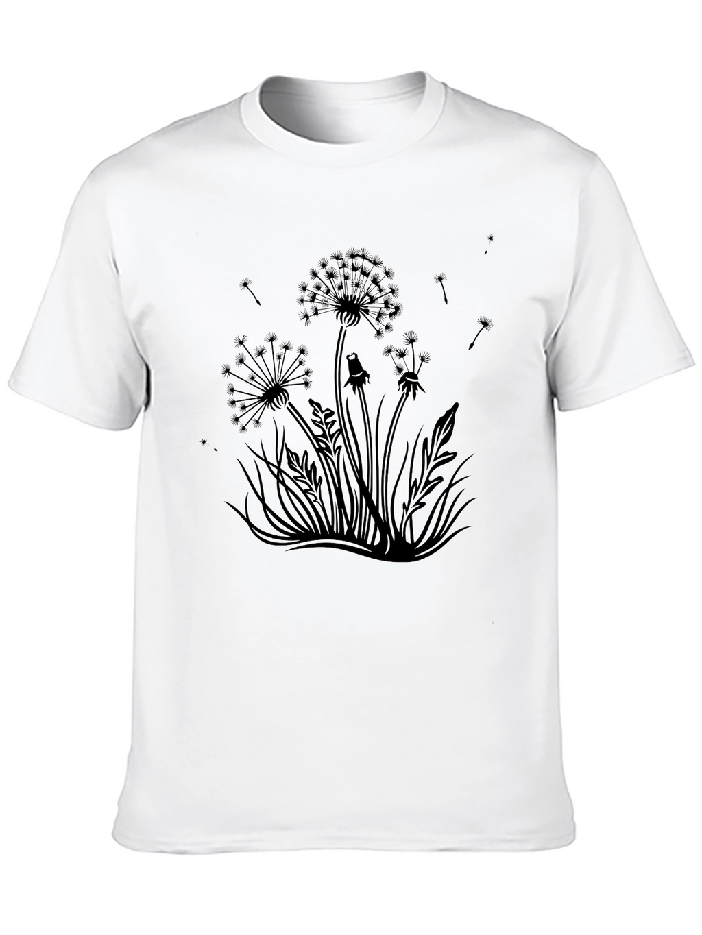 Dandelion Graphic Black T-Shirt