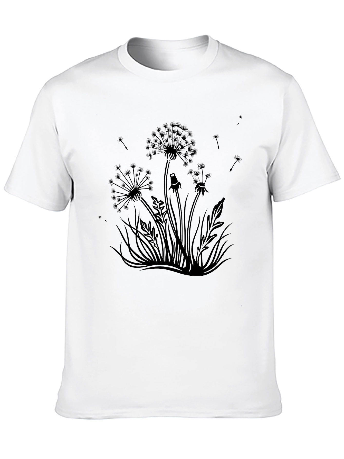 Dandelion Graphic Black T-Shirt