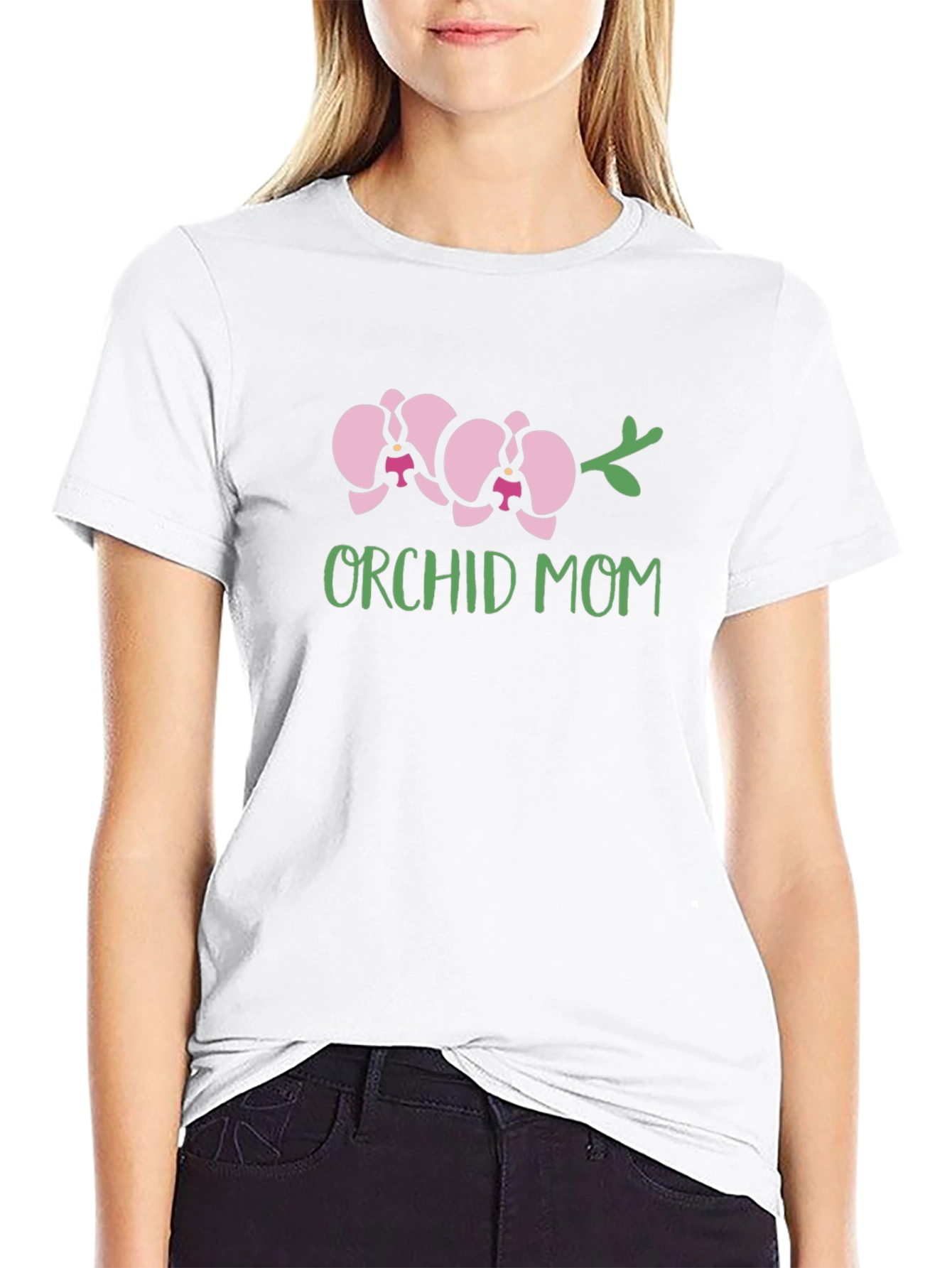 Orchid Mom Graphic Tee - Stylish & Unique