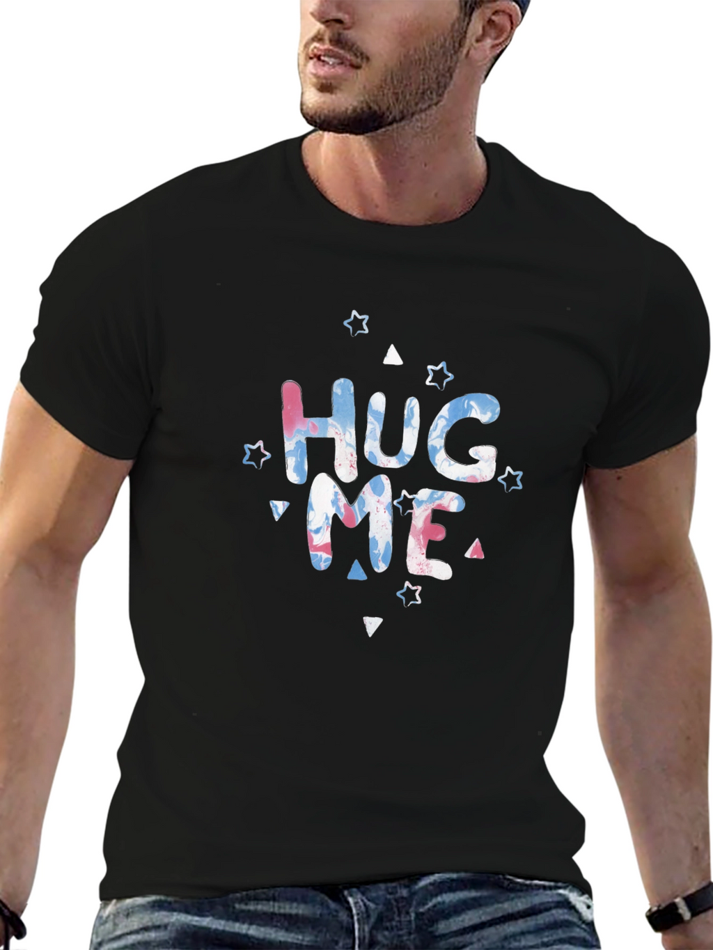 Hug Me Graphic T-Shirt - Unisex Casual Tee