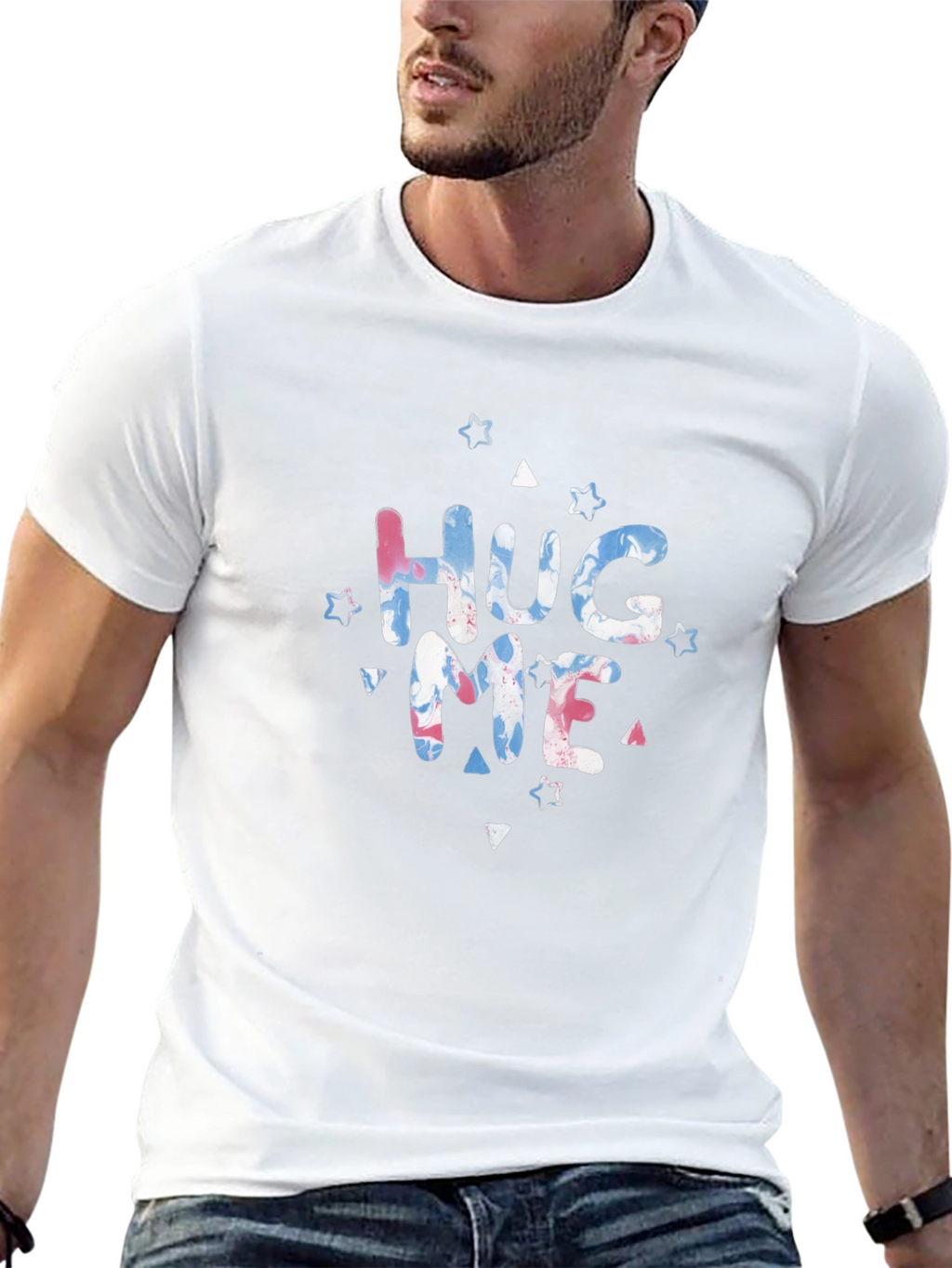 Hug Me Graphic T-Shirt - Unisex Casual Tee