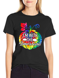 Im With the Sumo Wrestler Tie Dye Pumpkin T-Shirt