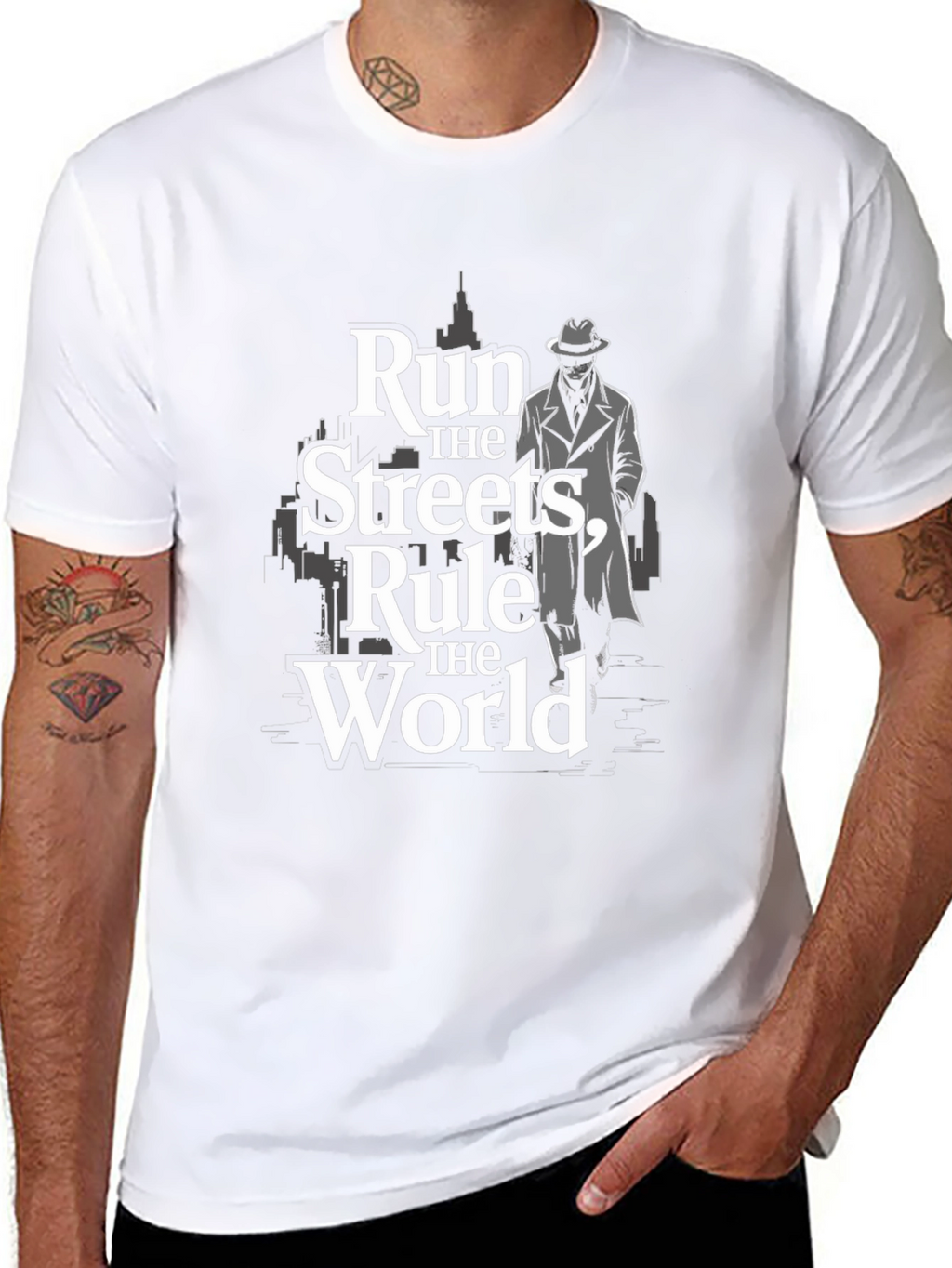 Run the Streets Graphic Black T-Shirt