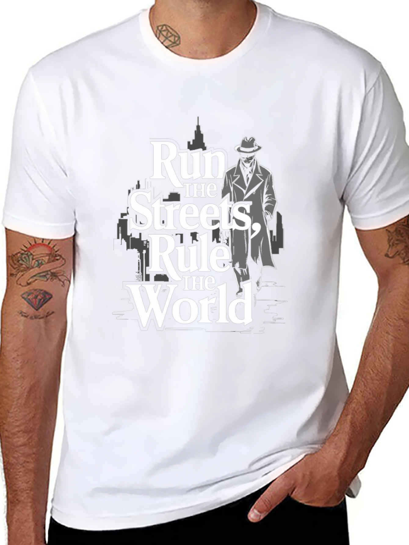 Run the Streets Graphic Black T-Shirt
