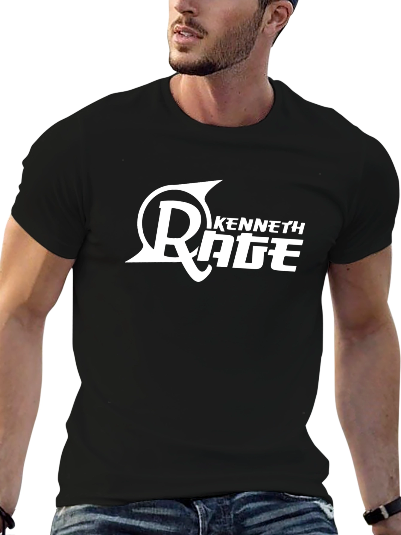 Kenneth Rage Black T-Shirt - Graphic Print