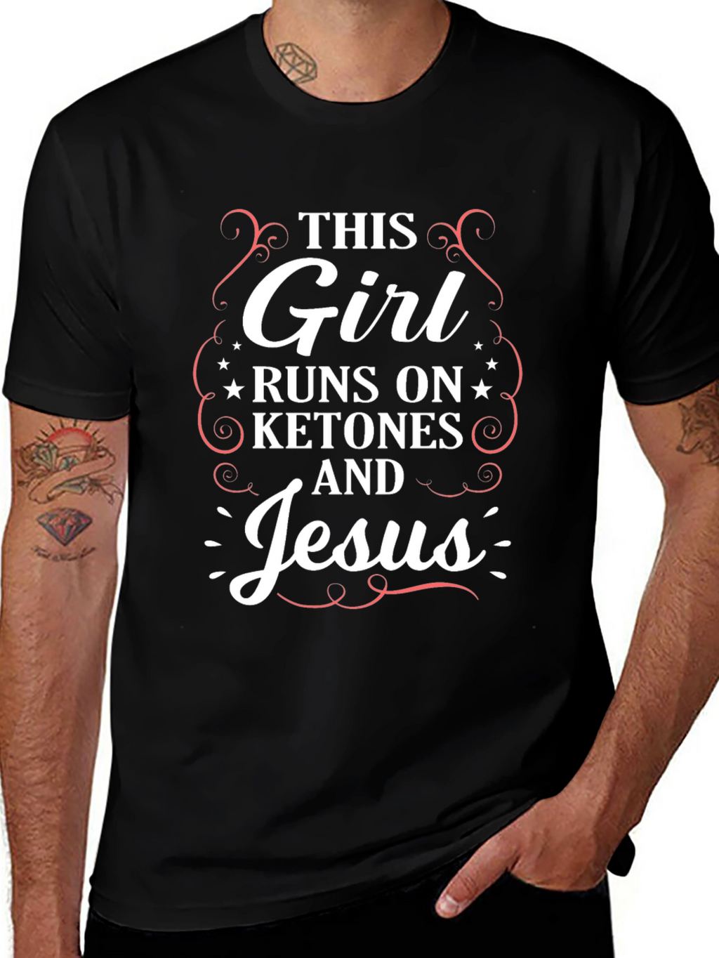 This Girl Runs on Ketones and Jesus T-Shirt
