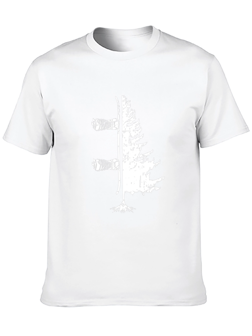 Ski & Tree Graphic Tee - Nature Lovers T-Shirt