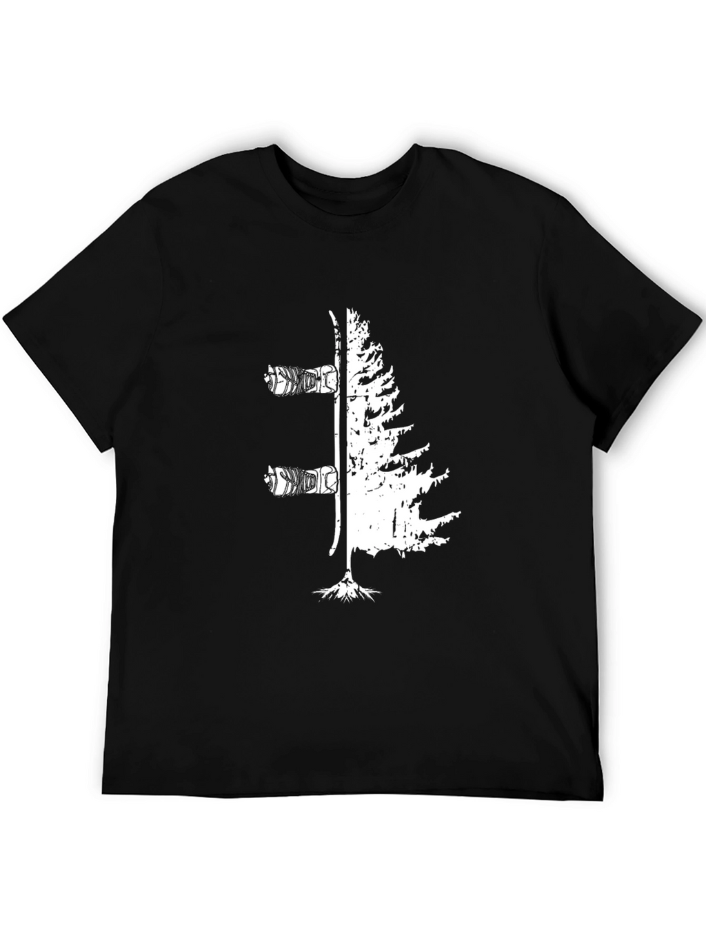 Ski & Tree Graphic Tee - Nature Lovers T-Shirt
