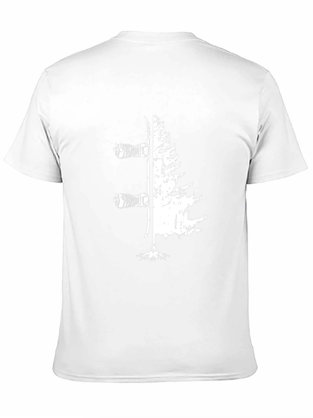 Ski & Tree Graphic Tee - Nature Lovers T-Shirt