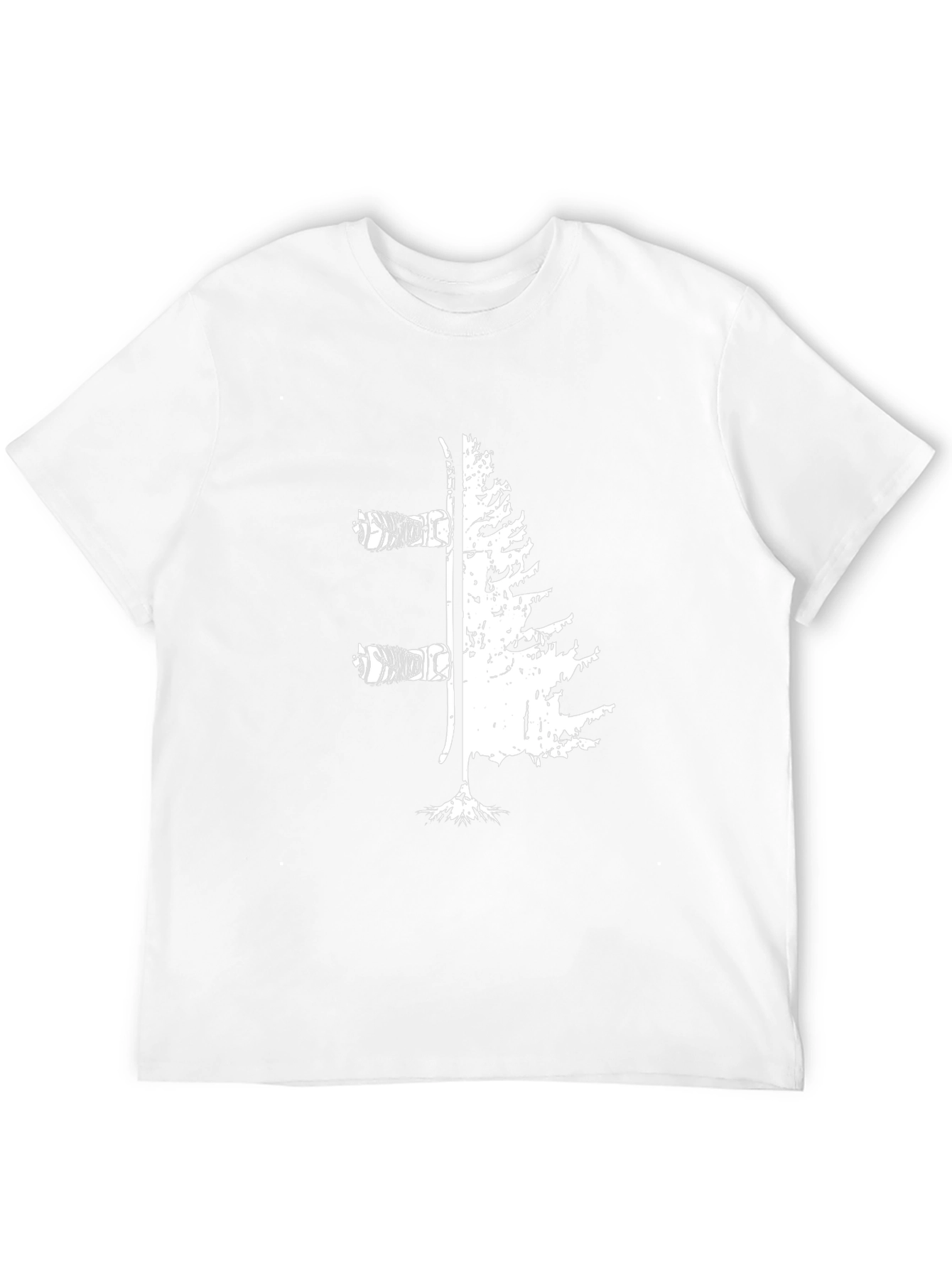 Ski & Tree Graphic Tee - Nature Lovers T-Shirt