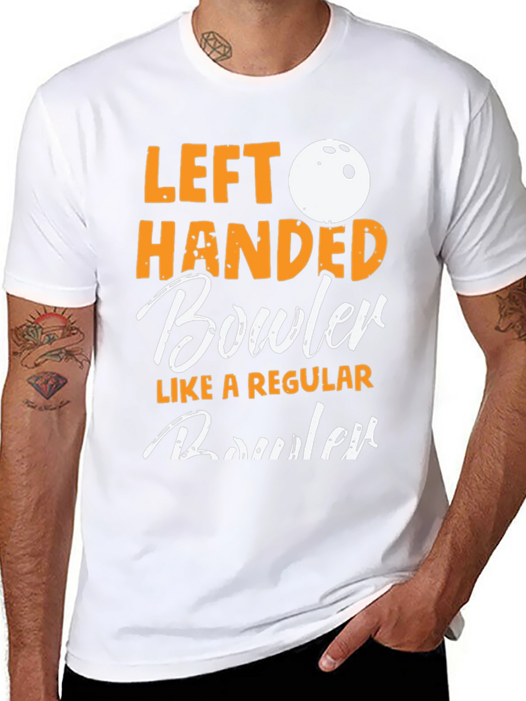 Left Handed Bowler Graphic Tee