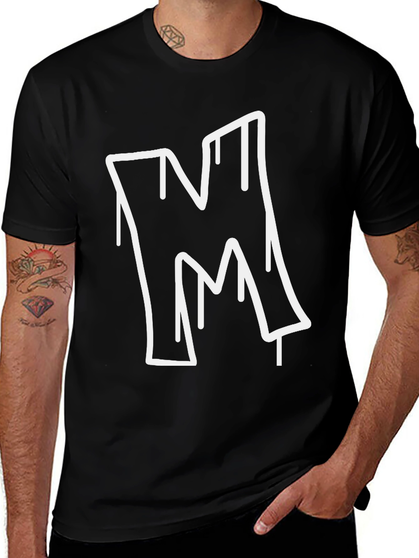 Urban Style M Graphic Black T-Shirt