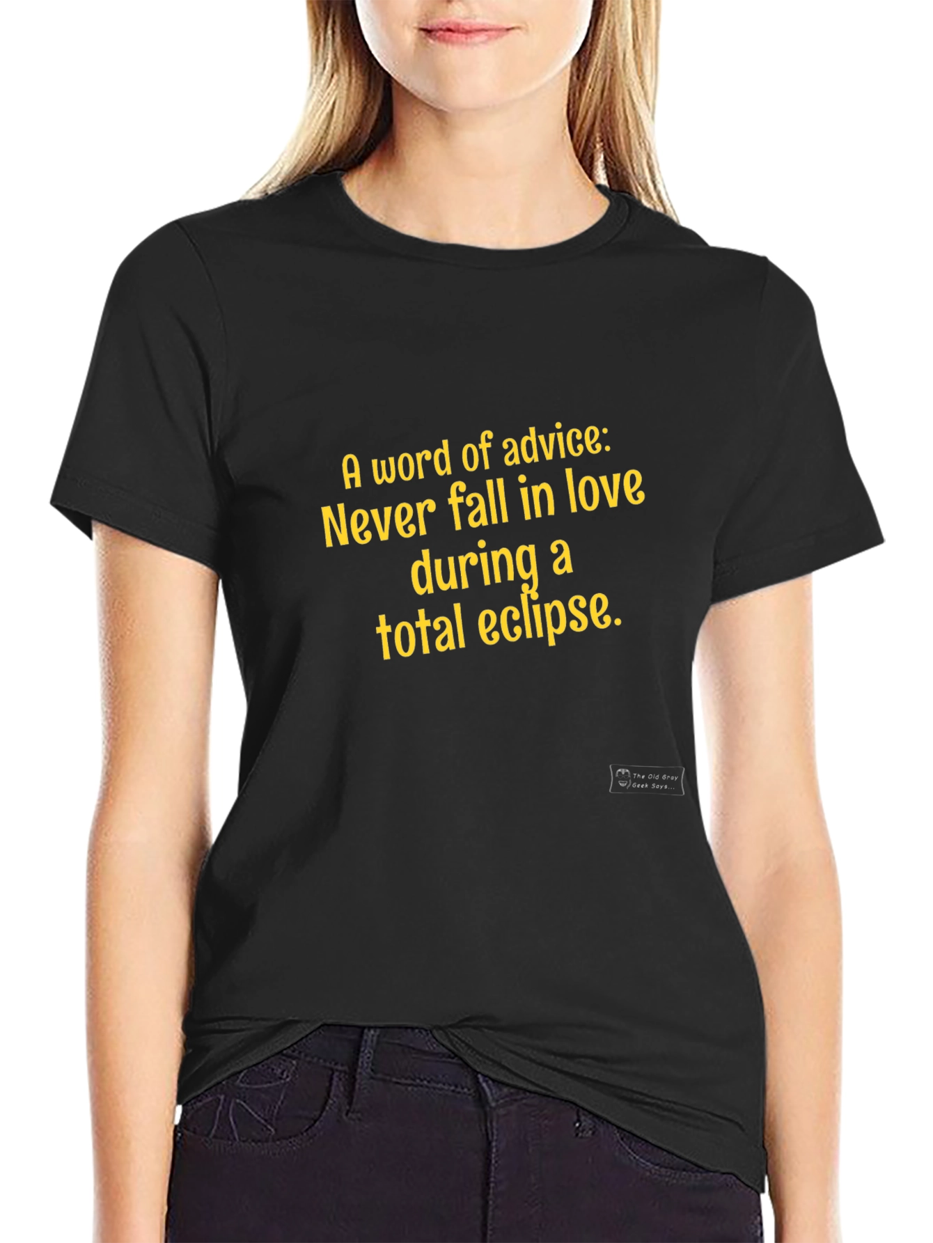 Eclipse Advice Graphic Tee - Never Fall in Love