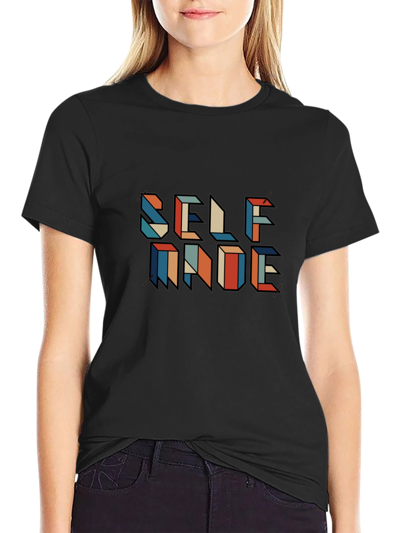 Self Made Graphic Tee - Black Casual Shirt
