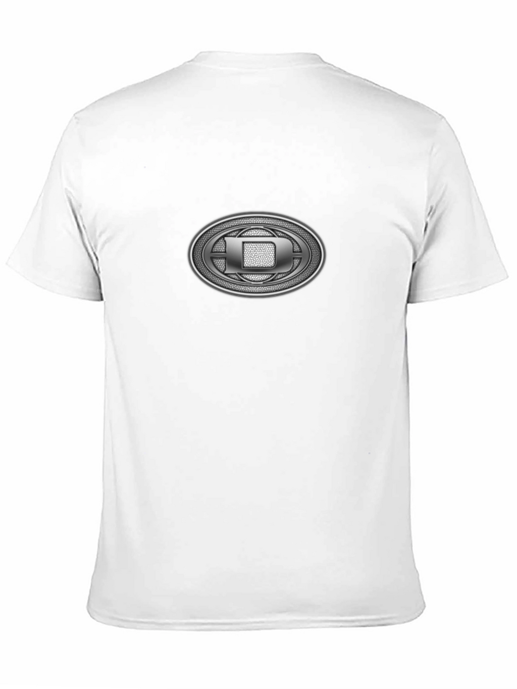 Black T-Shirt with Oval Emblem