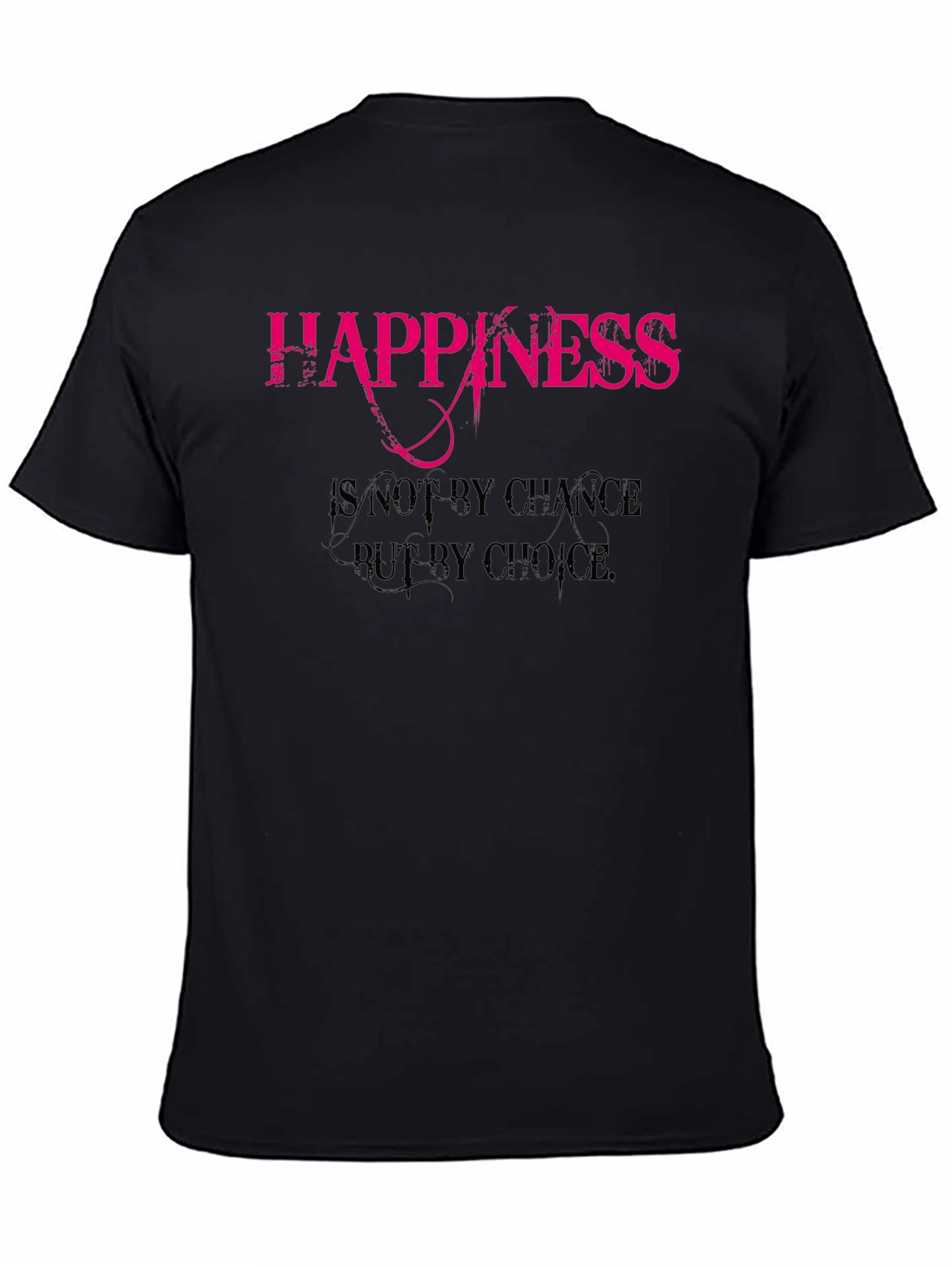 Happiness Choice Black Graphic Tee