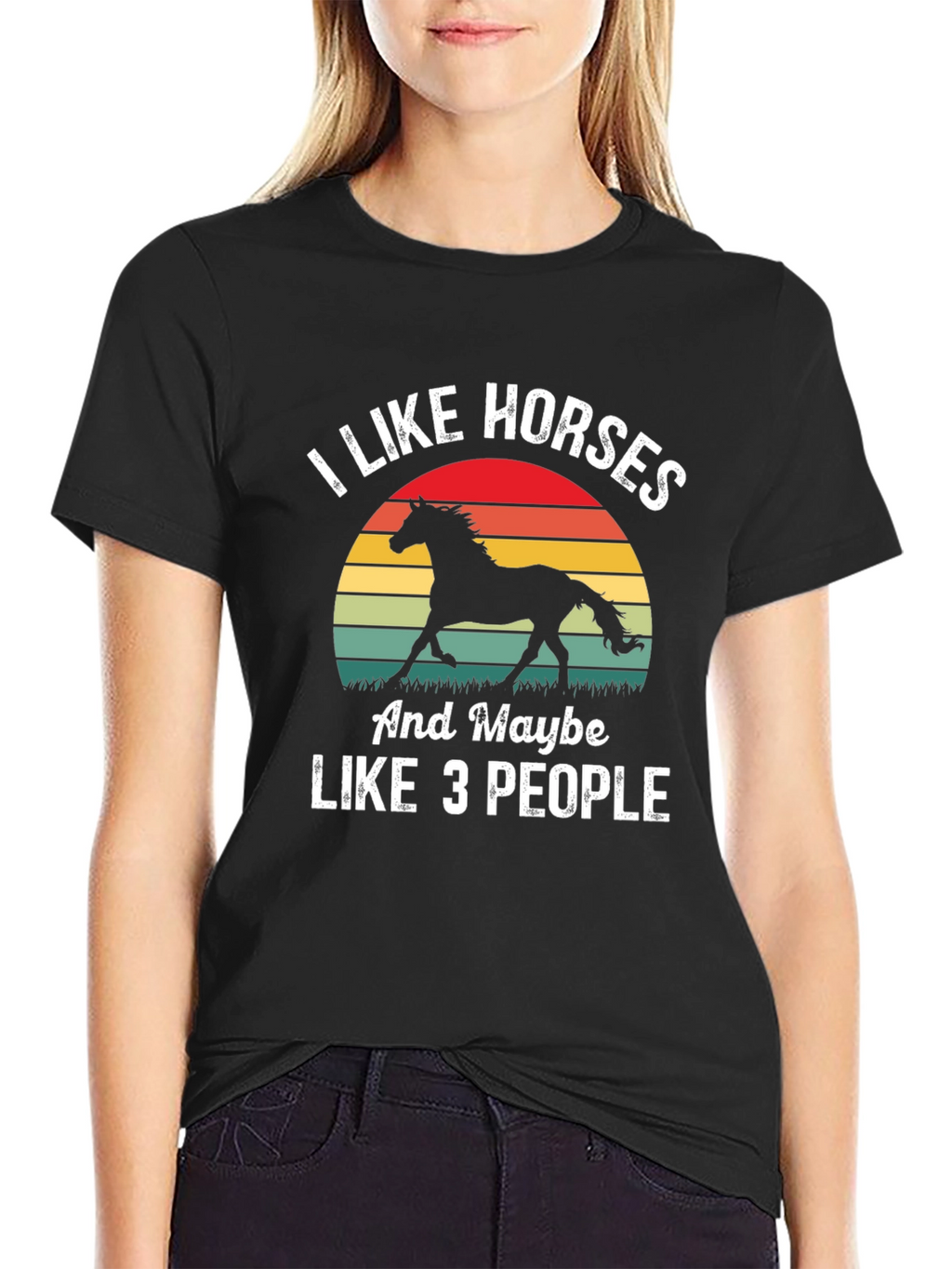I Like Horses T-Shirt - Funny Equestrian Tee