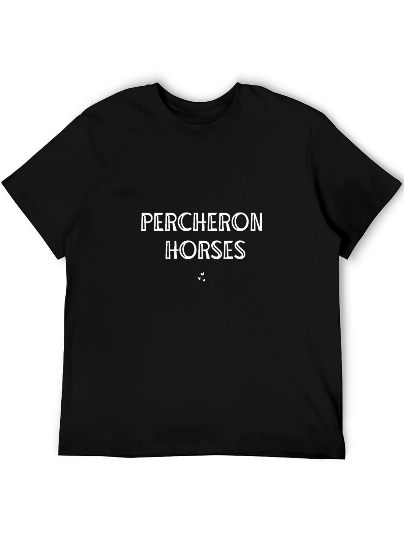 Percheron Horses Graphic T-Shirt - Black Cotton Tee