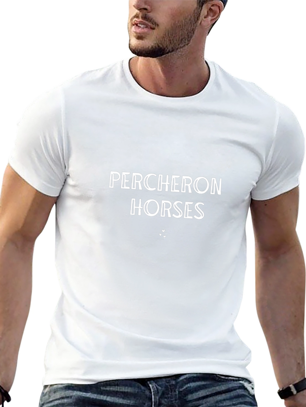 Percheron Horses Graphic T-Shirt - Black Cotton Tee